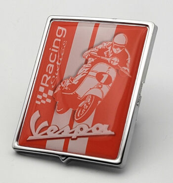 Vespa Racing Sixties Emblem Rot-Silber