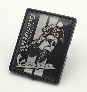 Vespa Racing Sixties Emblem Silber-Schwarz