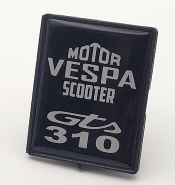 Vespa Motor Scooter GTS 310 Emblem – Black and Silver Style