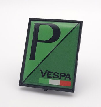 Vespa P Emblem Grün-Schwarz mit italienischer Flagge